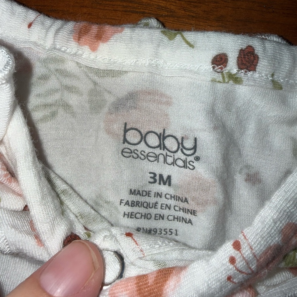 Baby Essentials Floral Ruffle Footie - Picture 2 of 2